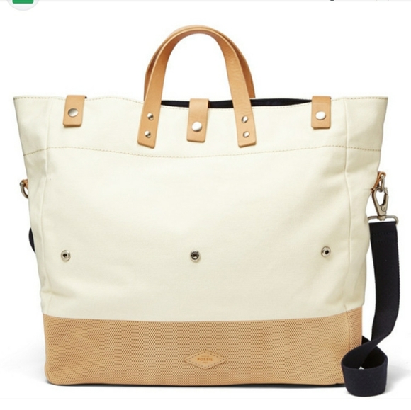 Fossil Gordon Tote in Natural (Leather & Woven) - Picture 2 of 13